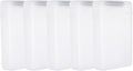 PATIKIL 6.5" x 4.5" Hard Drive Disk Case, 5Pcs Plastic Hard Disk Storage Box Portable Anti-Static Case for 3.5" External SSD HDD, White