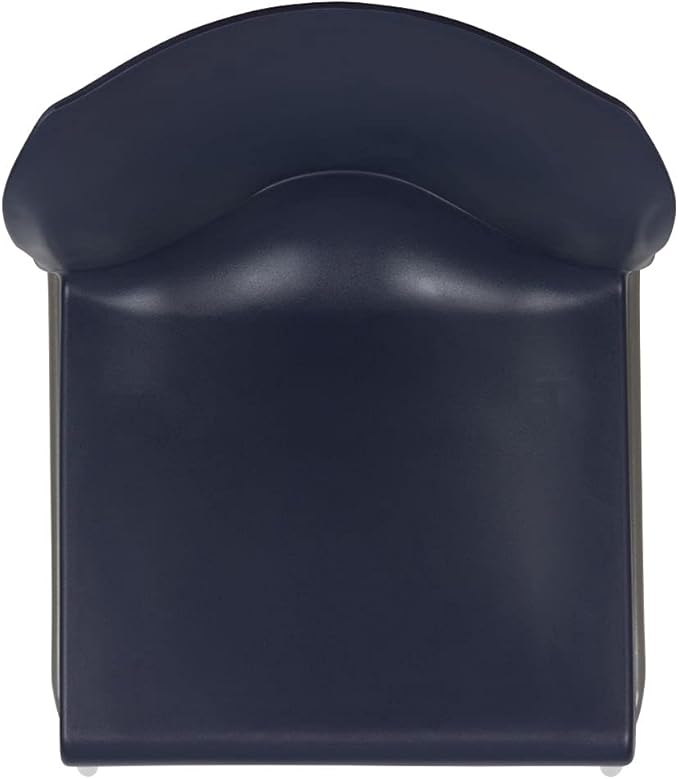 Flash Furniture HERCULES Series 880 lb. Capacity Navy Full Back Contoured Stack Chair with Gray Powder Coated Sled Base