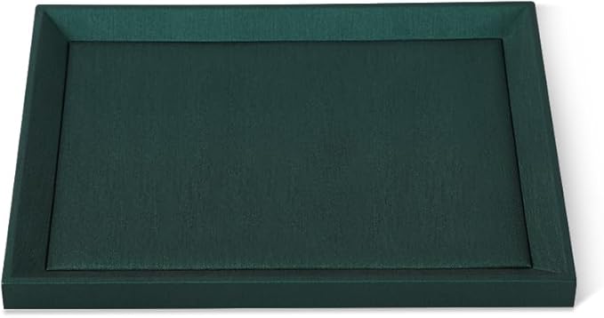 Jewelry Display For Selling, Leather Tray,Premium Green Jewelry Flat Tray,Mens Jewelry Tray For Jewelry Store Display