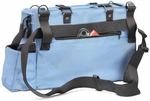FifthStart Multiuse Organizer Bag - X-Large, Blue - 9 Pockets & Mesh Base for Cleaning Supply Organizer - Adjustable Waist & Shoulder Straps for Cleaning Caddy - Use as Housekeeping Caddy
