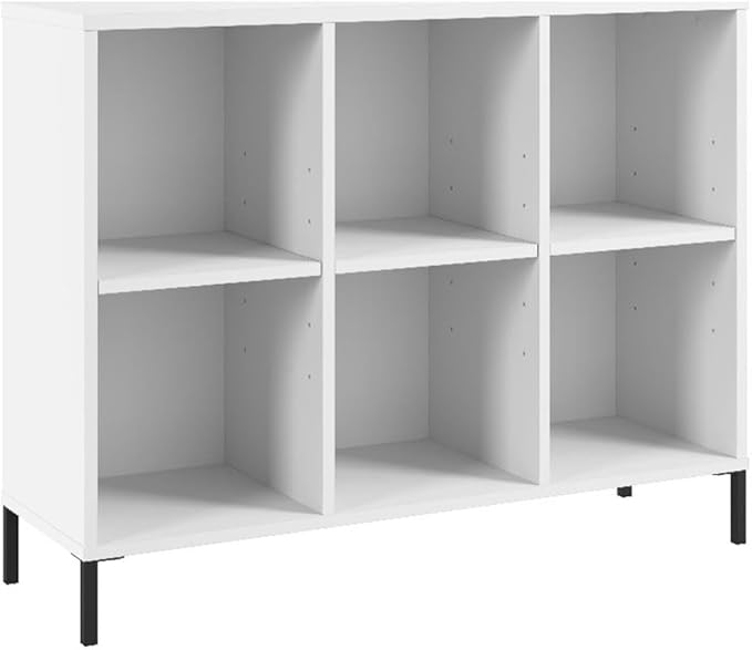 Bush Furniture Essence 6 Cube Organizer in White | Organizers and Shelves for Home Office Workspace, Living Room, Entryway, Bedroom, and Mudroom