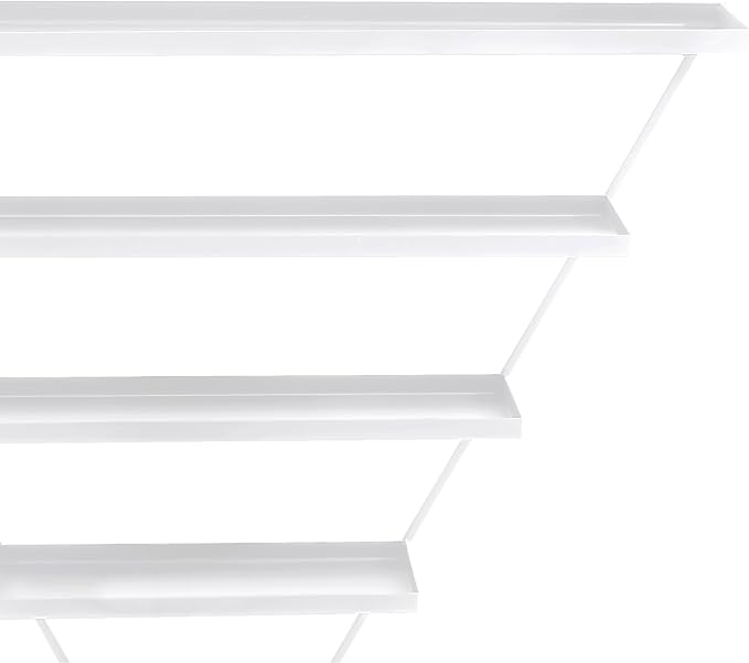 10PCS Triangular Nail Polish Racks, 5 Tiers Wall-Mounted Nail Polish Racks Essential Oil Organizers Cosmetic Display Rack Lipstick Perfume Wall Shelf for Home Spa Nail Salon Shop(White)