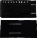Velet Travel Jewelry Case Roll Bag Organizer for Necklace Bracelet Black Gray Velvet (Black with elastic)