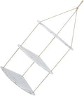 BESPORTBLE Nordic Style Fan-Shaped Wall Corner Rack with Detachable Wooden Shelves and Rope Design Space-Saving Floating Storage Shelf for Plants Crafts Photos in Bedroom Living Office
