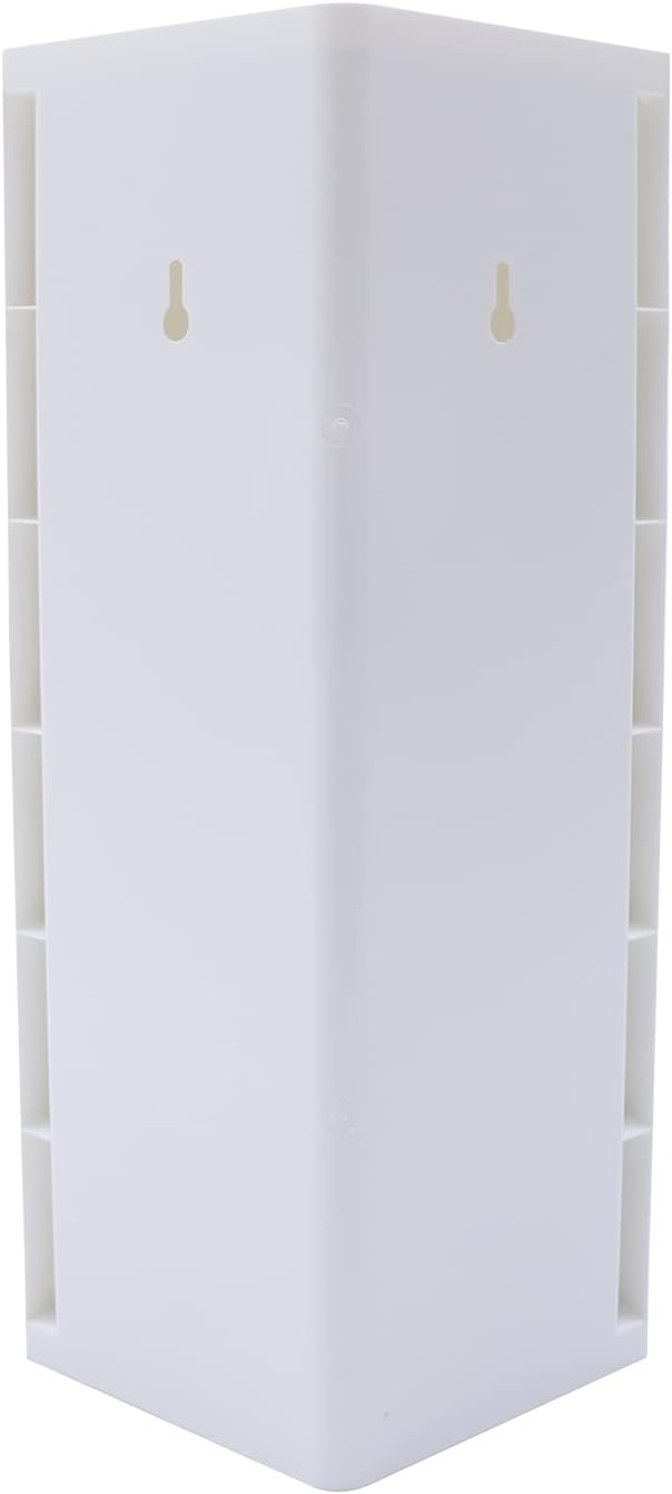 3 Tier Corner Shelf Stand, Cosmetic Skincare Organizer for Bathroom & Vanity, Tabletop Storage Rack Cabinet for Small Space, Waterproof Stand with 360° Rotating Door, 8 x 8 x 23.6, White