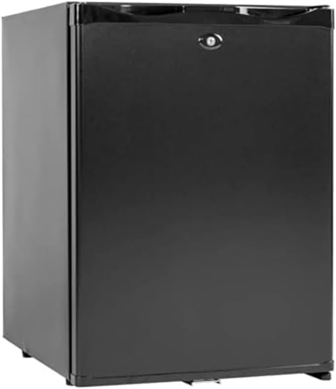 Smad Mini Fridge with Lock Compact Refrigerator for Bedroom Dorm Office No Noise,12V/110V,1.0 Cubic Feet, Black