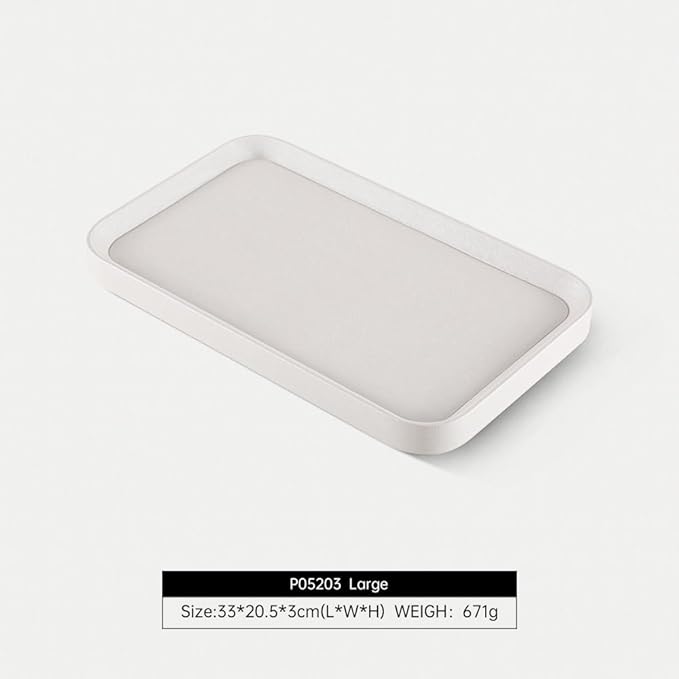 Jewelry Display, Leather Valet Tray,Luxury Jewelry Drawer Organizer,Premium Flat Tray,White Jewelry Tray