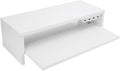 BAFOVY Desktop Monitor Stand Riser with USB Hub and Drawer, 20-Inch Wooden Desk Organizer for Laptop and Computer Screens, 15cm Height Adjustable Solution (Milk White)