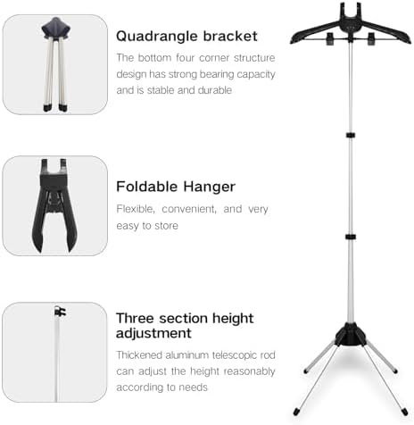 Garment Steamer Rack & Garment Ironing Glove for Steaming Clothes, Clothes Steam Rack, Adjustable StandingGarment Hanger Handled Mini Ironing Board, Hanging Steamer Ironing Accessories for Clothes