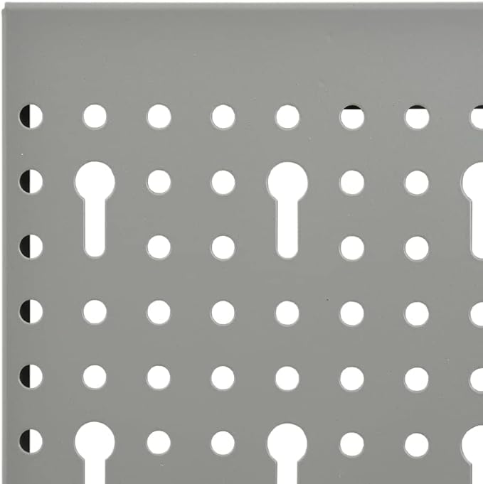 Wall-mounted Peg Boards 4-Pack, 15.7"x22.8" Steel, Versatile Tool Organization, Gray,145350,Gray