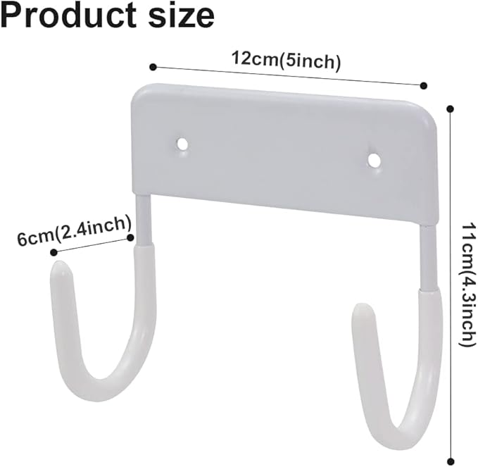 Ironing Board Hanger Wall Mount Ironing Board Holder Organizer Wall Rack for Laundry Rooms Storage Rack Hanging Shelf Hanger (White)