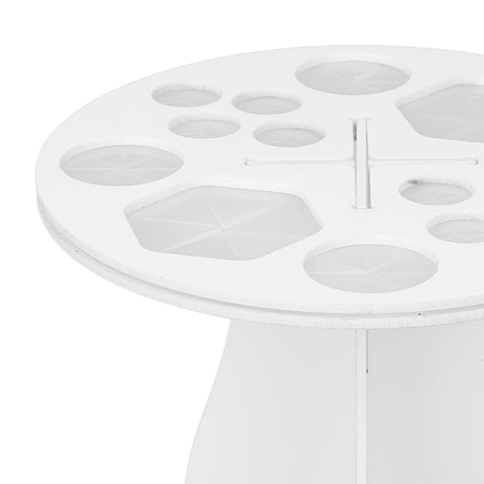 ZJchao Makeup Brush Drying Rack, 14 Holes Paint Brush Drying Holder Make Up Organizer Tree Tray Stand Makeup Brush Holder Brush Dryer Stand with Bottom Bracket for Storing Drying Brushes