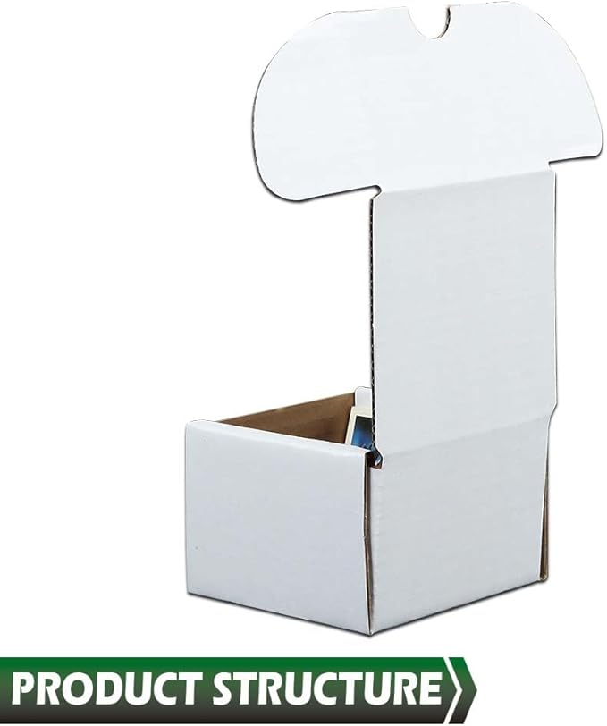 GRAND ORANGE 10pcs 200 count Cardboard Trading Card Storage Boxes box Brilliant white Corrugated Paper box