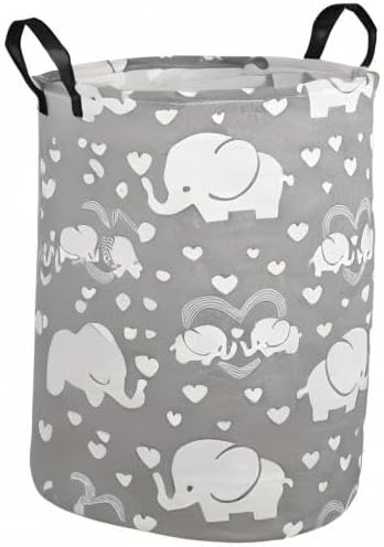 Round Laundry Hamper Storage Basket Laundry Organizer Hamper Storage Bins Clothes and Toys Box Nursery Hamper Gift Basket For Kids with Handles