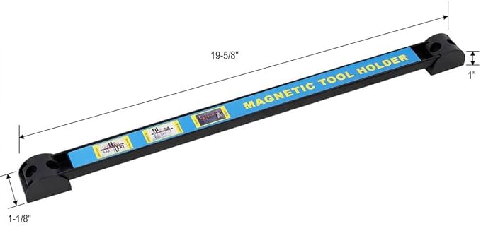 Magnetic Tool Holder 5 Pack, 18" Heavy Duty Magnetic Tool Bar Strip with Mounting Screws, Wall Mounted Metal Tool Organizer Rack for Garage, Workshop, Home, Tool Storage and Organization, Blue
