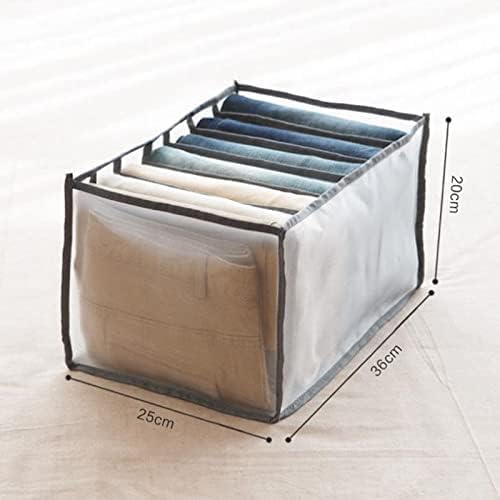 Wardrobe Clothes Organizer,7 Grids Washable Wardrobe Clothes Organizer,Foldable Clothes Drawer Mesh Separation Box,Organizer Clothes Drawer Mesh Separation Box