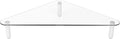 Kantek Glass Corner Monitor Riser, 19.7" x 11" x 3.25", Clear, Supports 40 lbs