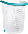 Plastic Rolling Laundry Basket with Pop-Up Handle & Wheels – 70.52 Liter (2 Bushel) Capacity, Ventilated Design, Easy to Clean, For Home & Laundry Room