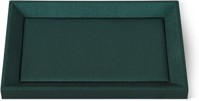 Flat Tray For Jewelry, Leather Tray,Premium Green Jewelry Tray,Stackable Jewelry Trays For Watch,Necklace,Ring,Pendants