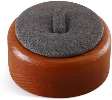 Ring Display, Premium Wooden Stand, Grey Jewelry Holder for Vendor