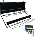 Century Drill & Tool, 2-tier pegboard rack space saver #03198 – perfect for garage organization, store garden equipment and tools, hanging crafts & jewelry, retail, product display (1 Pack)