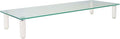 Kantek Glass Monitor Riser with 5mm Tempered Glass Platform and 40-Pound Capacity, 22-Inch W x 8.25-Inch D x 3.25-Inch H, Clear Glass (MS370)
