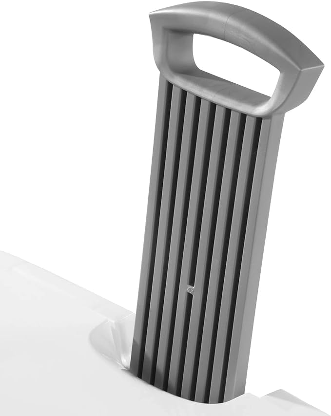 Large Capacity Laundry Basket with Wheels and Telescopic Handle - Ventilation Holes for Freshness - Portable Laundry Hamper for Apartments Dorm Rooms - White