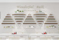 Elegant Wall Mounted Nail Polish Storage Rack Set of 10 Triangular Cosmetic Display Shelves for Essential Oil Bottles, Organize Your Lipsticks and Perfumes in Style at Home or Salon (White)