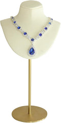 Necklace Display Stand For Selling Velvet Chain Jewelry Bust Holder Organizer With Stainless Steel Stand Jewelry Display