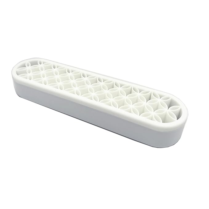 TANG SONG 1 PC Silicone Make up Brush Holder Cosmetic Storage Box Desktop Organizers (White)