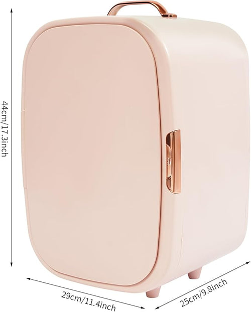 12.68Qt Portable Small Refrigerator Cosmetics Refrigerator Mini Fridge with Constant Temperature( 4-60℃/39.2-140℉) Personal Beauty Fridge for Bedrooms, Offices, Dormitories, Dressing Rooms(Pink)