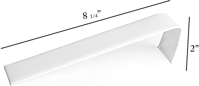 Novel Box 2 Pack Bracelet/Watch Ramp White Leatherette 2x8.25x2 Inches - Slim and Sleek Ramps for Jewelry Display - Bracelet Holder Organizer Stand for Wedding, Selling & Personal Use