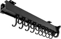 mignonnememe Pull-out Storage Rack Wall-mounted Slide Out Cabinet Shelf Hanging Pots and Pans Rack Multi-functional Home Organizer 20.08”x 3.94” Black
