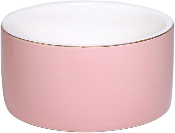 HANKOR Paper Clip Holder - Ceramic Paperclip Holders for Desk, Binder Paper Clip Dispenser Organizer (Pink)