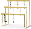 3-Tier Earring Organizer Holder Stand, Metal Jewelry Stand with Tray for Earring Display, 42 Holes Metal Earring Storage Tower Rack for Women Girls Home Use (Gold)