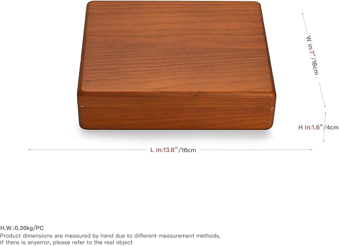 Oirlv Solid Wood Ring Jewelry Box Organizer Earrings Jewelry Drawer Organizer Tray with Lid (Creamy-white Flat Box)