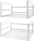 Nxconsu 2Pack Under Shelf Storage Basket Organizer Hanging Holder for Cabinet Pantry Kitchen Cupboard Desk Counter Bookshelf Organization Add-on Space Saver Heavy Duty Slide-in White
