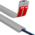 Floor Cord Covers for Wires 3.3FT Cable Hider Wire Cover Self Adhesive Cord Hider Floor for Offices, Homes, Workshops, Warehouses Cable Cavity 0.39" W x 0.27" H