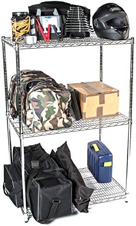 Omega 24" Deep x 48" Wide x 86" High 3 Tier Chrome Starter Shelving Unit