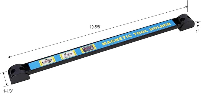 6-Pack Heavy Duty Magnetic Tool Bar Set – 2×12", 2×18", 2×24" Magnetic Tool Holder Strips with Mounting Screws, Expandable Magnetic Organizer Rack for Workshop, Garage, or Workbench