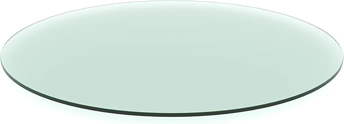 Econoco Folding Round Garment Rack, Adjustable Height Retail Display, Chrome Finish (36" Rack with Glass Shelf Topper)