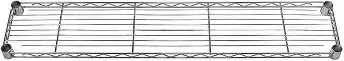 Shelving Inc. 8" d x 42" w Chrome Wire Shelving with 1 Tier Shelf, Weight Capacity 800lbs Per Shelf