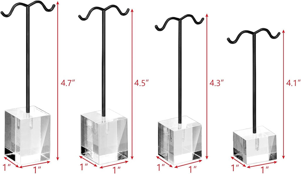 MOOCA Jewelry Display Set, Necklace Display Bust, Earring Organizer, Ring Holder Stand for Showcase and Store, Premium Fabric