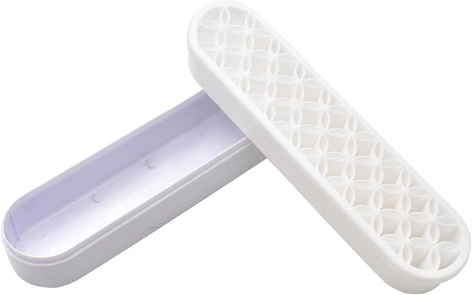 2 PCS Multi-Purpose Cosmetic Storage Box, Desktop Organizers Silicone Make Up Brush Storage Stand Desktop Storage Box for Brush,Pencil,Art Supplies, Painting Brush(White)