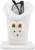 Plush Lined Eyeglasses Holder, Cute Magnetic PU Leather Glasses Stand Case for Women Men Kids