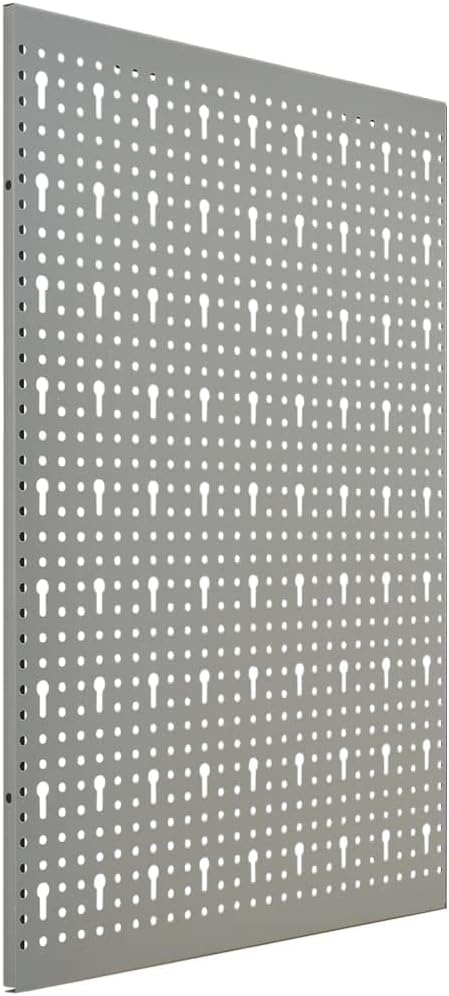 Wall-mounted Peg Boards 4-Pack, 15.7"x22.8" Steel, Versatile Tool Organization, Gray,145350,Gray