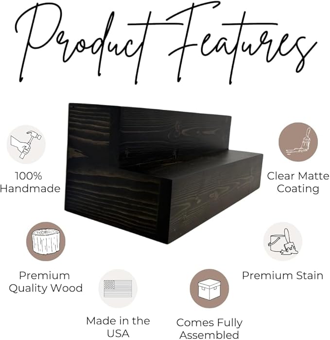 2 Tiered Counterop Liquor Bottle Display Shelf - Holds up to 26 Bottles - Freestanding Display, 42"-2 Tier Black