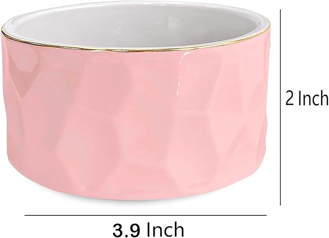 Paper Clip Holder Ceramic Paper Clip Holders Paperclips Holder Dispenser Cute Paper Clip Organizer for Desk Binder Clip Holder Bobby Pin Hair Clip Holder Gift for Office (Geo-Pink)
