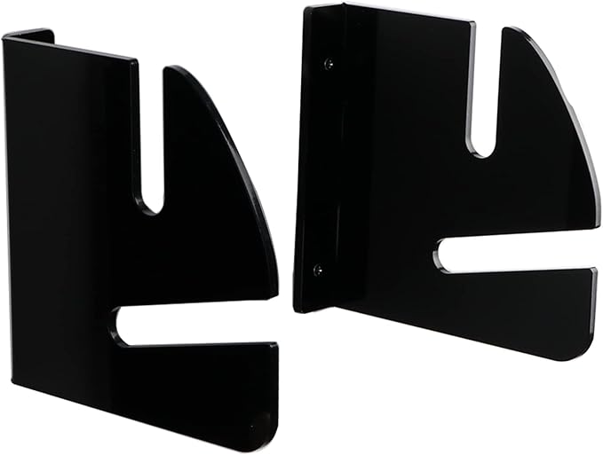 Skateboard Rack Wall Mount Double Layer Skateboard Display Rack Wall Mount Skateboard Shelf Skateboard Storage Rack Skateboard Deck Display Rack Skateboard Holder Wall (Black 1 Pair)
