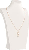 Necklace Bust Display Stand, Necklace Holder, Pendant Chain Necklace Organizer for Women (Beige Velvet, L 1PCS)
